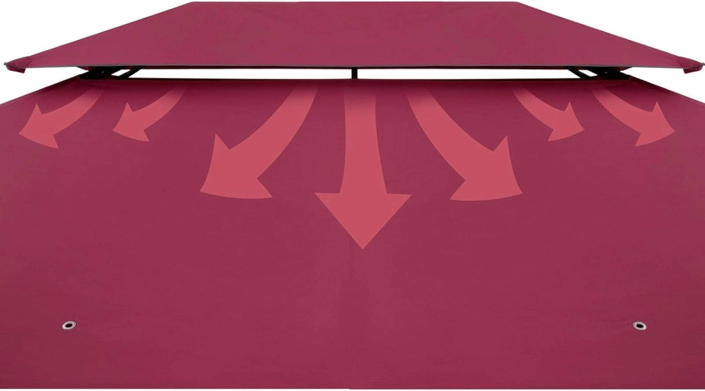 Gazebo Topas Padiglione 3x4m in Metallo Resistente Idrorepellente con Pannelli Laterali Tendone da Giardino Feste