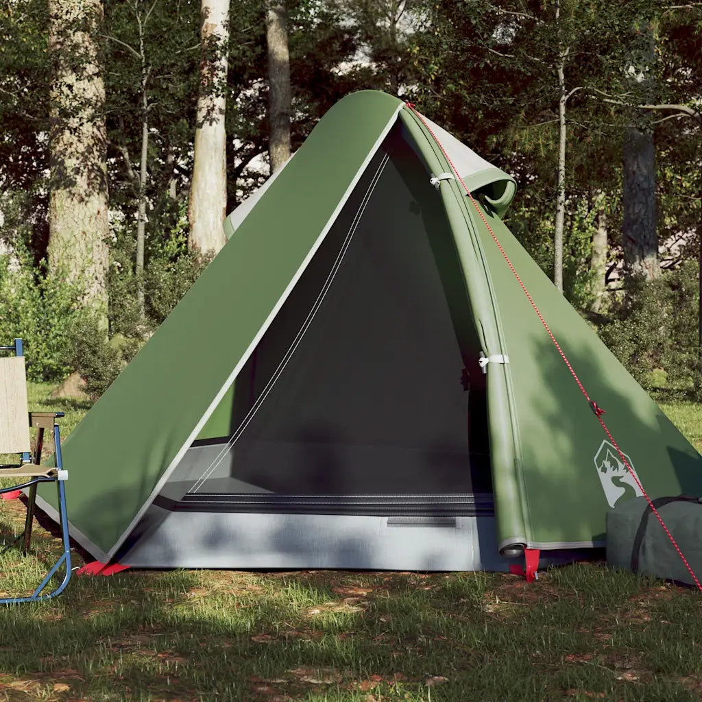 Tenda da Campeggio a Cupola per 2 Persone-Tenda per Escursionismo Verde Impermeabile 673037