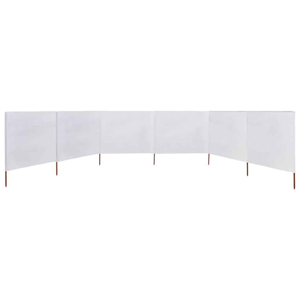 Schermo divisorio in tessuto a 6 pannelli 800 x 80 cm bianco 02_0008848