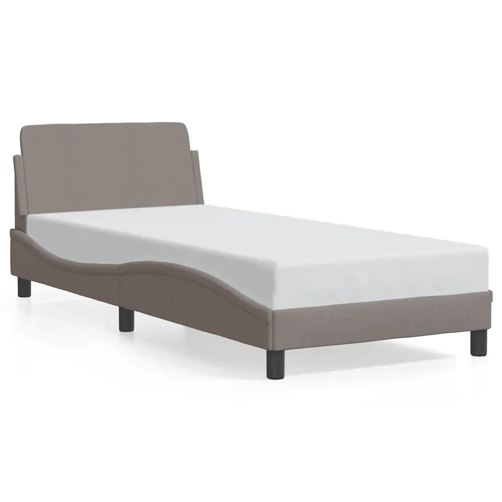 Giroletto con Testiera Dover Tortora 90x200cm Tessuto 373109