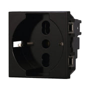 Presa Schuko 2P+T 16A Colore Nero Compatibile Con Bticino Axolute