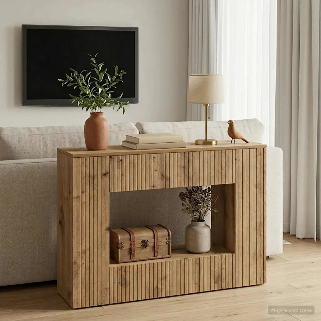 Tavolo consolle Rigato Rovere Artigianale 101 x 29 x 74 cm 899885