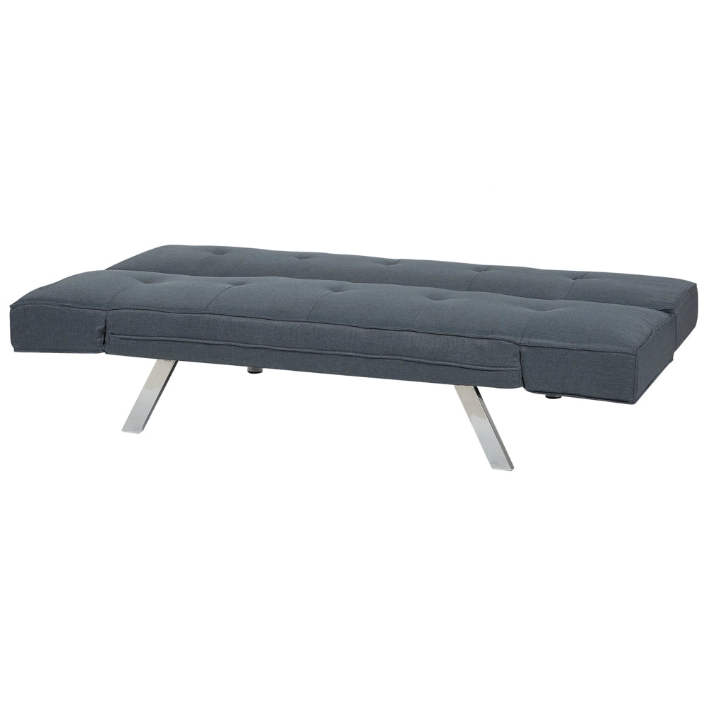 Divano Letto 3 Posti Blu Scuro Imbottito Senza Braccioli Moderno