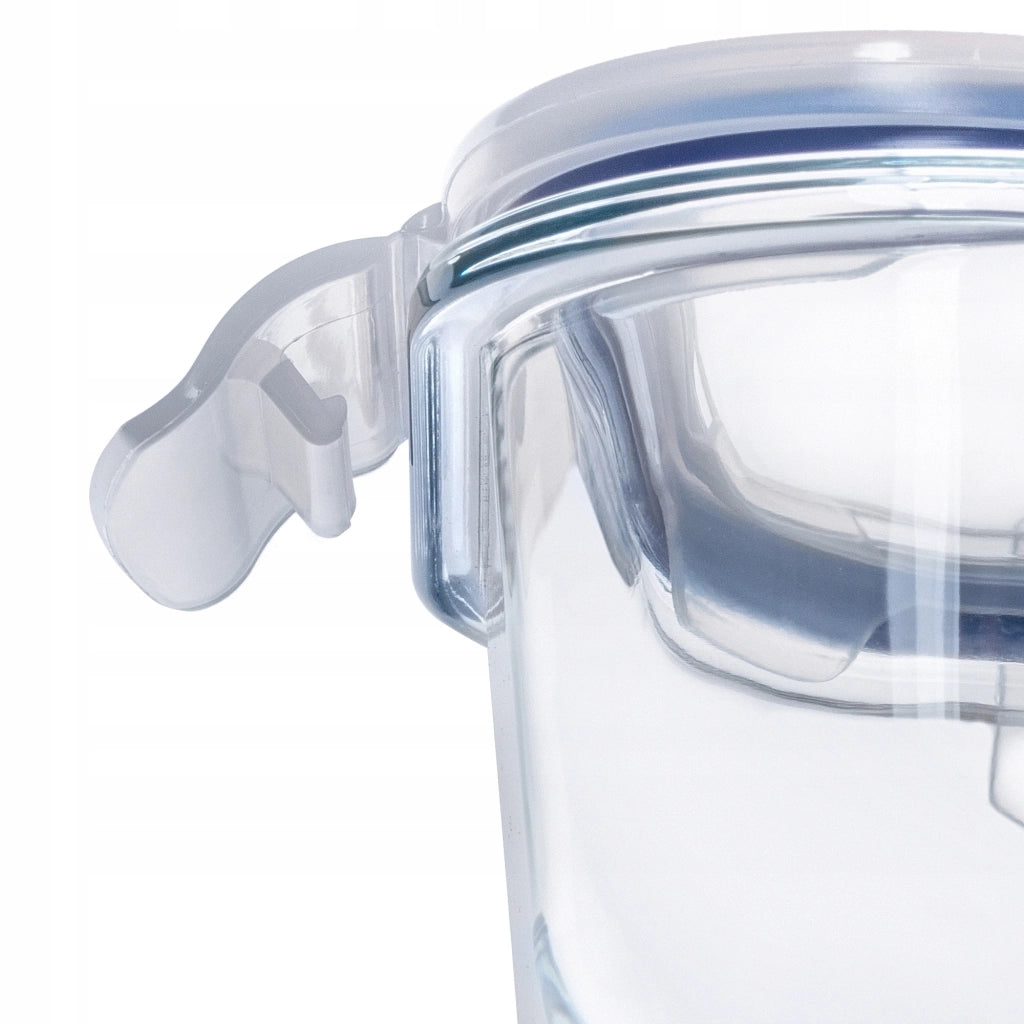 Contenitore per alimenti in vetro KADAX da 1040 ml con coperchio, ideale per il pranzo.