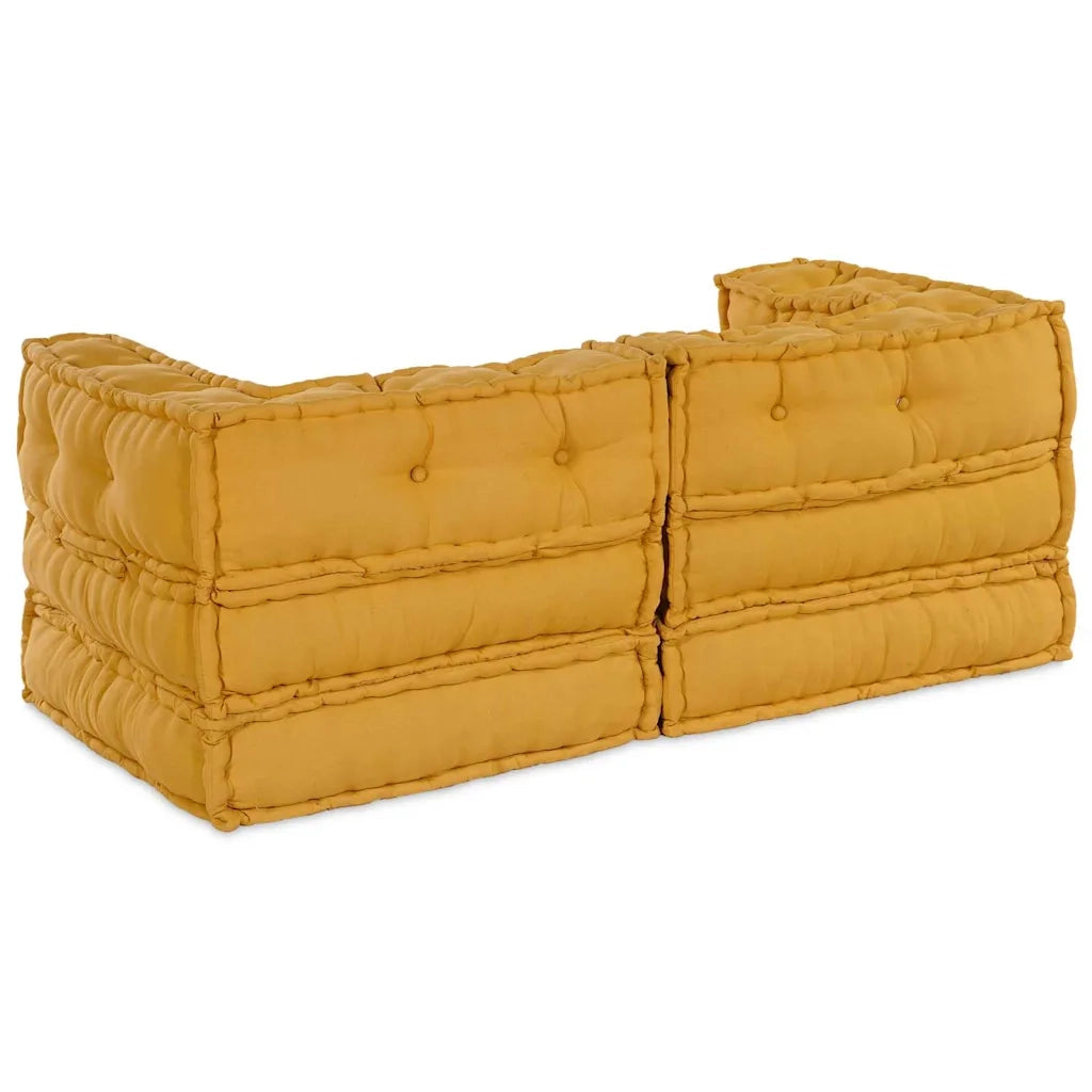 vidaXL Cuscino 2 pcs Giallo 70 x 70 x 54 cm Poliestere