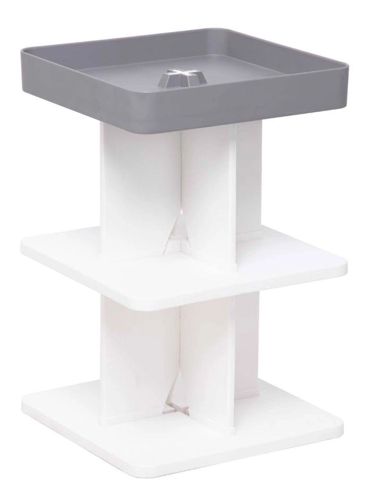 Tavolino Moderno 40x40x60,5 cm in Polipropilene Rigido Grigio