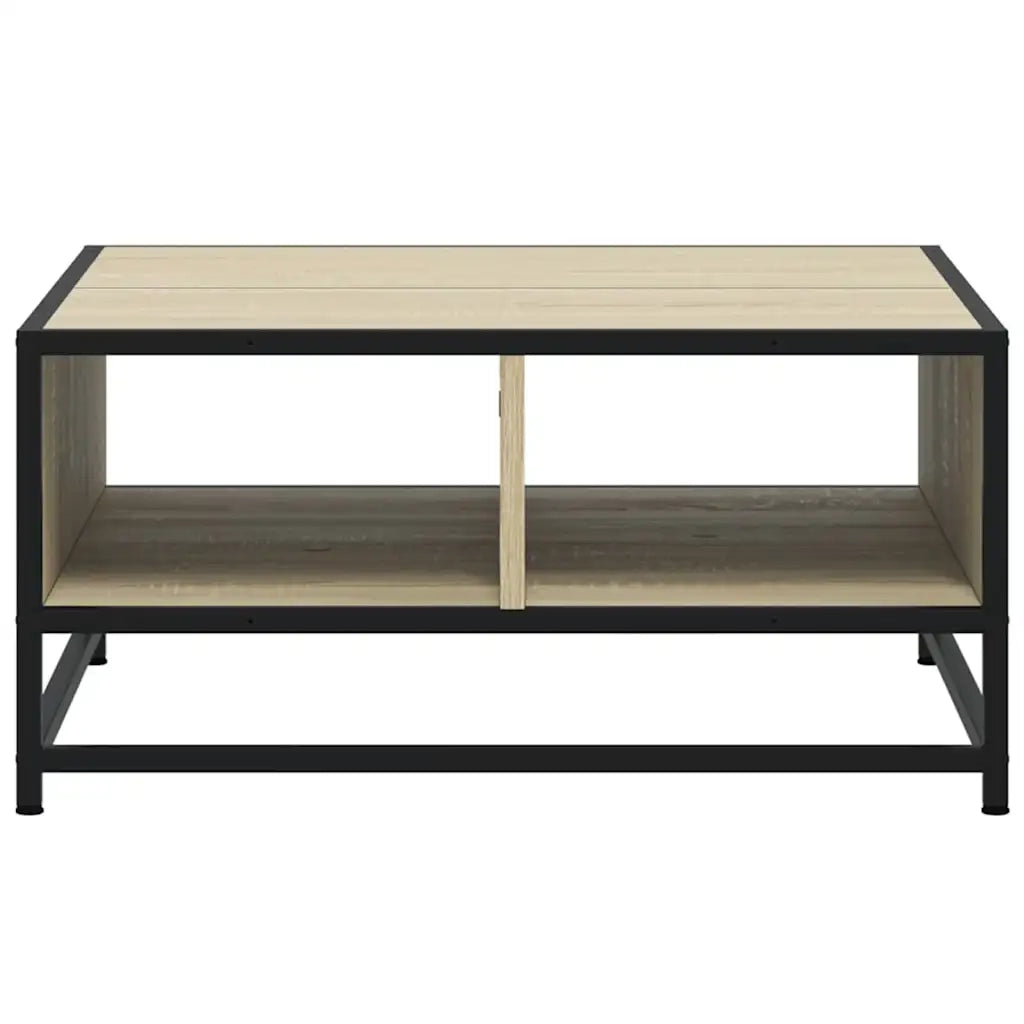 Tavolino Salotto Sonoma 60,5x60,5x30 cm in Truciolato e Metallo