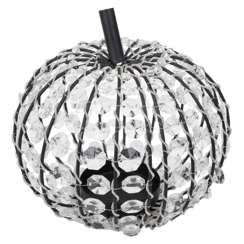 Lampada in metallo e perle in vetro acrilico 23x23x23h