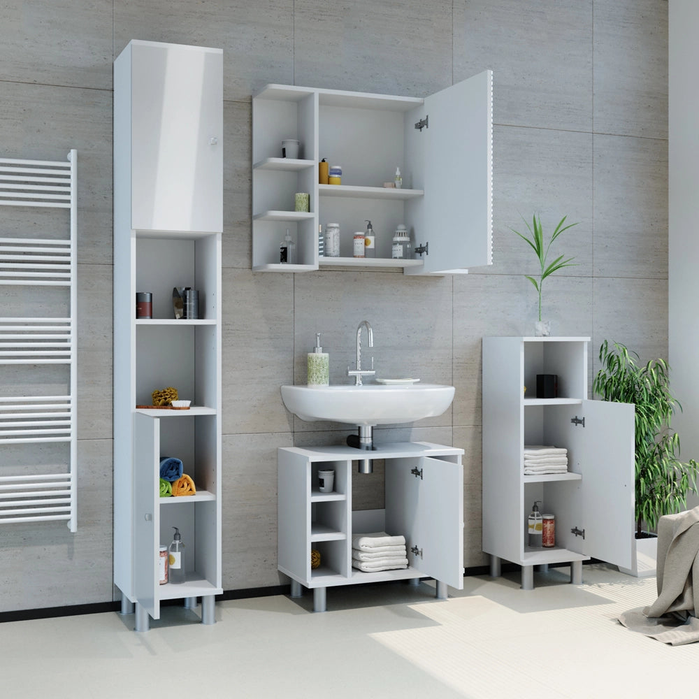 Mobile bagno alto Fynn Bianco lucido 30 x 190 cm Vicco