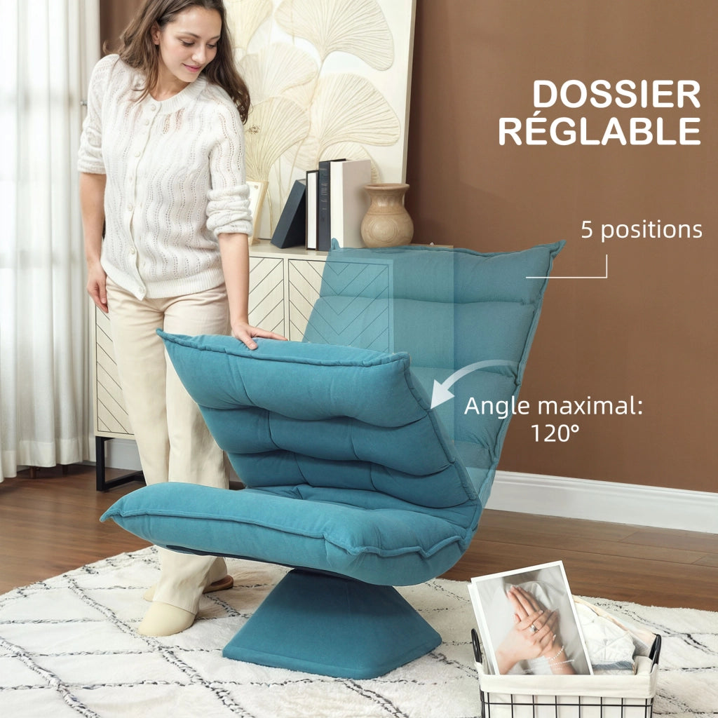 Poltrona relax girevole reclinabile ¨C zephmum ¨C Grigio