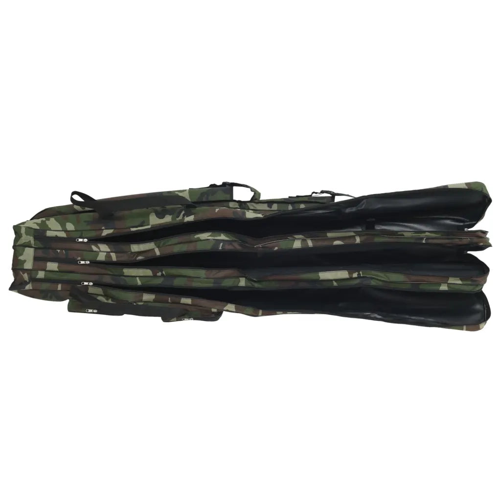 Borsa per Canna da Pesca Verde Mimetico 150 cm Tessuto Oxford 4010000