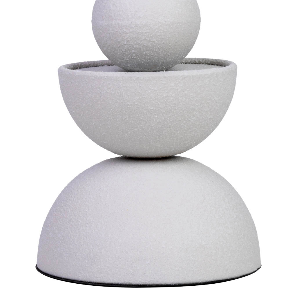 Portacandele in metallo bianco 12,5x12,5x22h cm