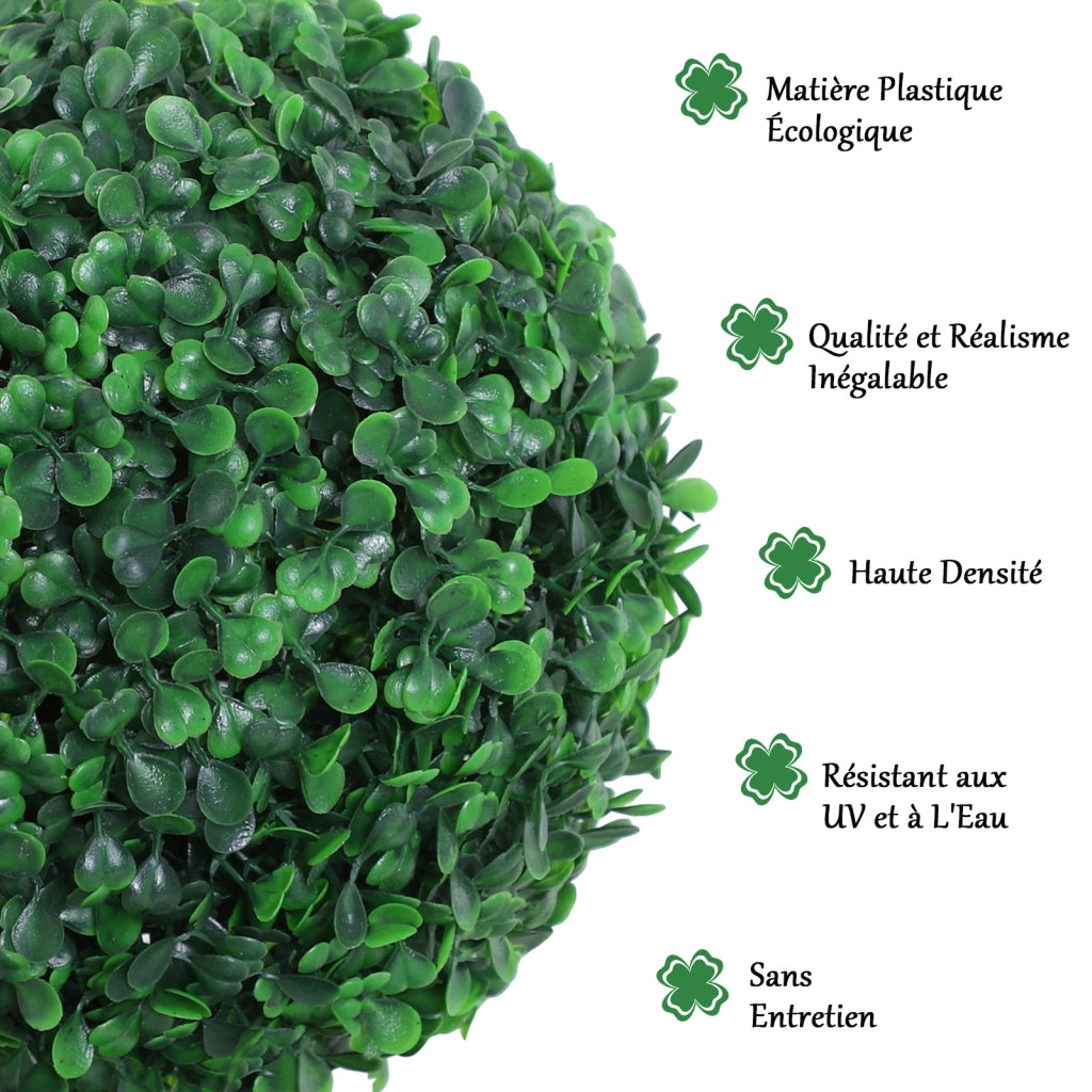Buis Artificiale Topiaria in Forma di Sfere ¨C zephmum ¨C Verde ?30x112cm