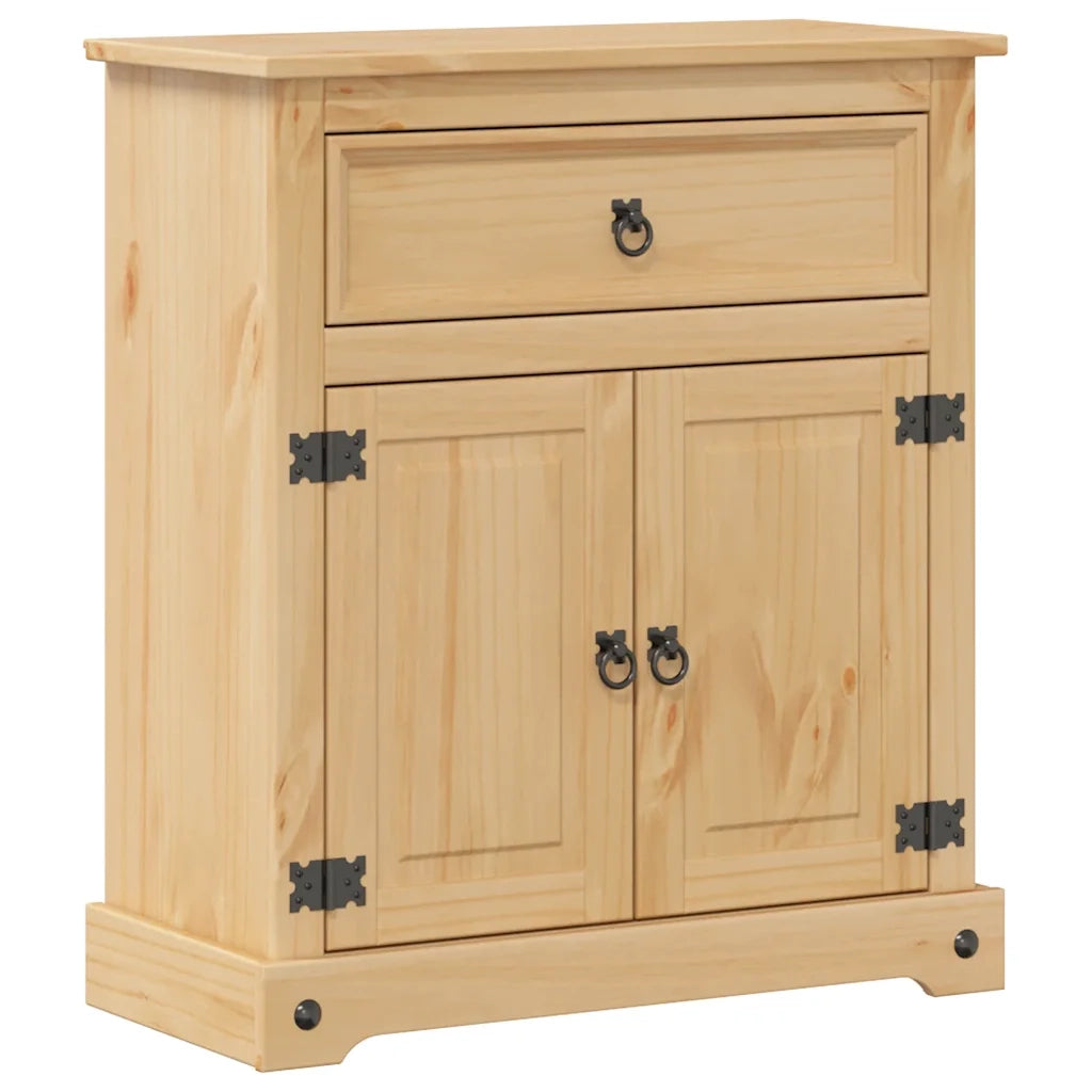 Set Mobili da Bagno 2 pz Corona in Legno Massello di Pino 3334636