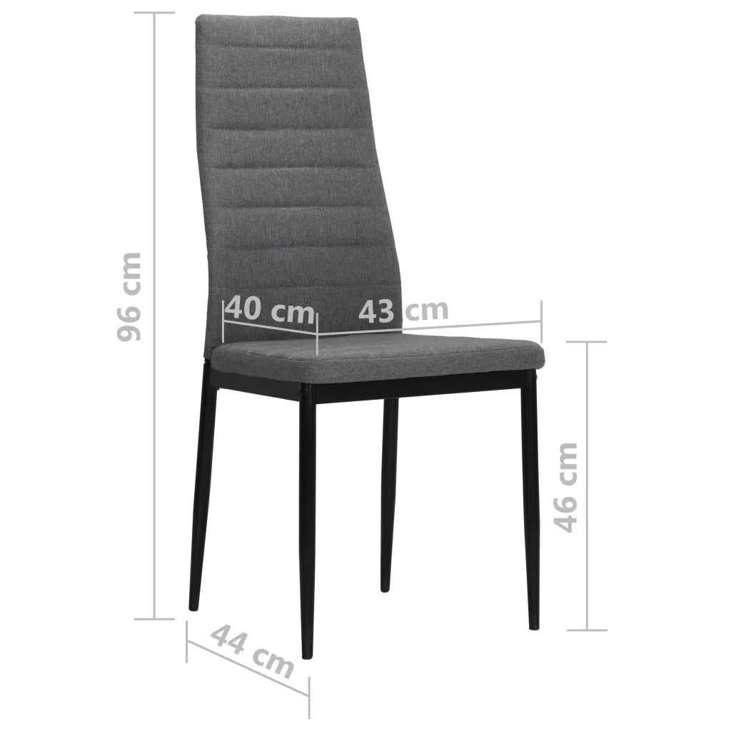 Sedie da Pranzo 4 pz Grigio Chiaro in Tessuto cod mxl 14597