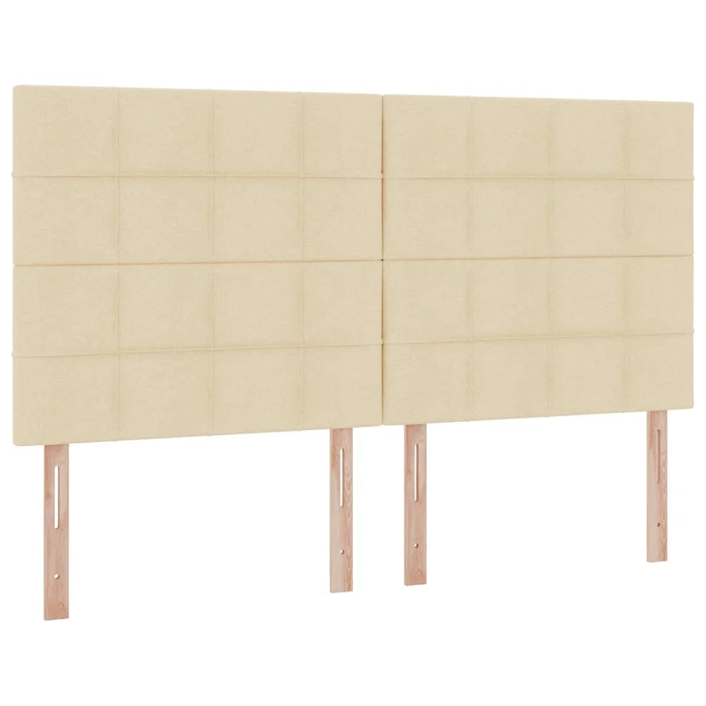Letto con contenitore e LED Crema 180 x 200 cm Poliestere