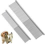Anti-Klit Kam per Animali di Compagnia - Painless - Inox - Amichevole per Animali di Casa - Cura della Pelle e delle Zampe - Per Cane e Gatto - Inox - 2 pezzi
