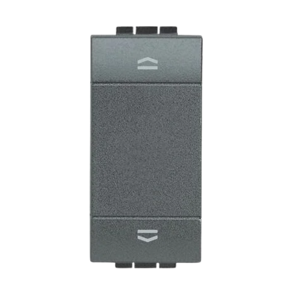 Bticino living light pulsante doppio interbloccato salita discesa nero l4037n