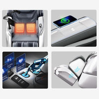 Poltrona massaggiante full body con riscaldamento, guida SL, Bluetooth, Bianco