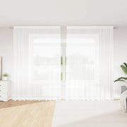 Tenda in Pizzo con tende Bianco 280 x 300 cm Poliestere 4107902