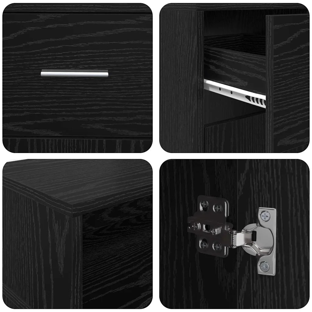 Scrivania Rovere nero 140 x 55 x 91 cm Legno multistrato 3365612
