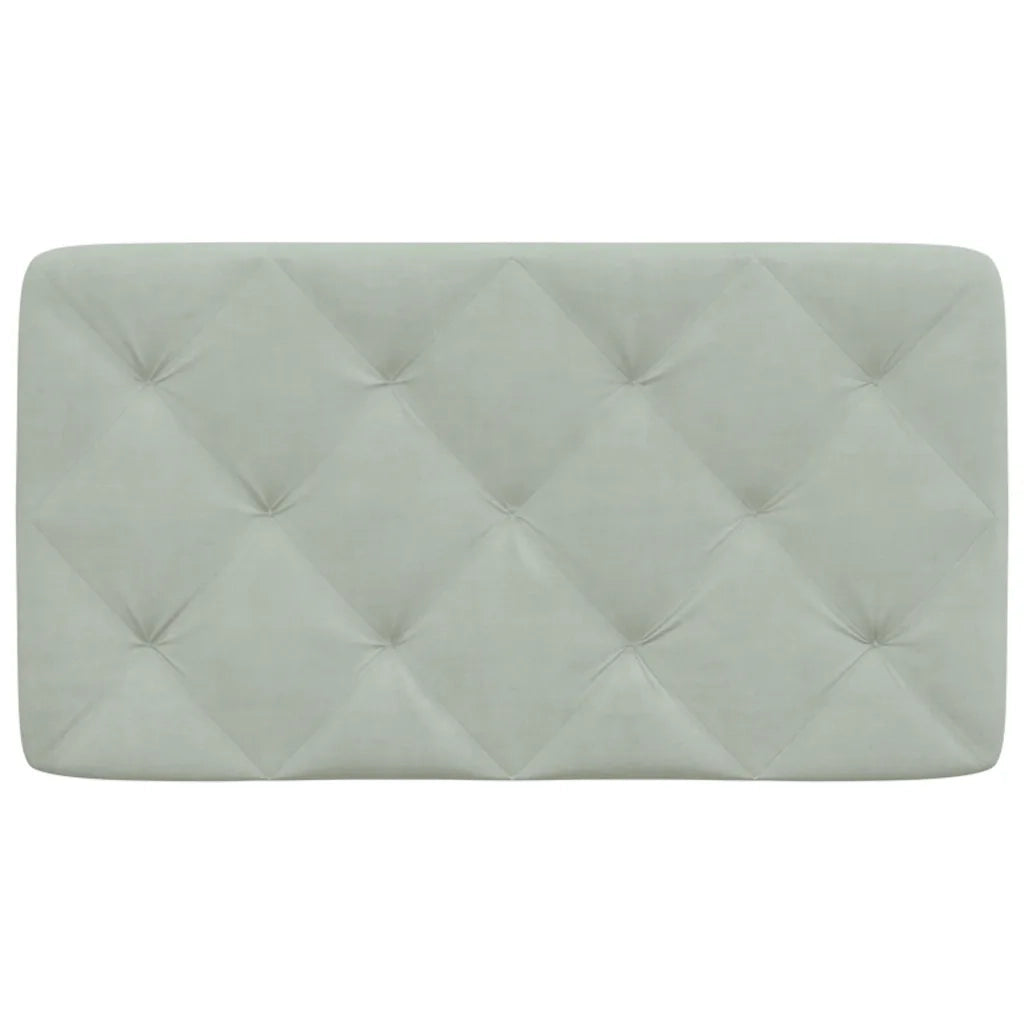 Cuscino Testiera Grigio Chiaro 90 cm in Velluto CFW4057852