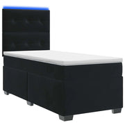 Letto box spring con materasso Nero 80 x 200 cm Velluto 3454996