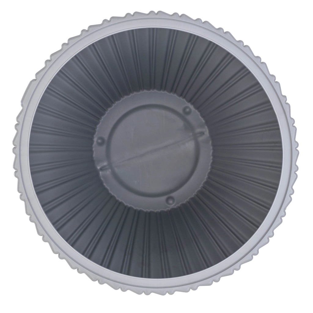 Vaso da fiori KADAX da 30 cm con coperchio e inserto, vaso in plastica grigio