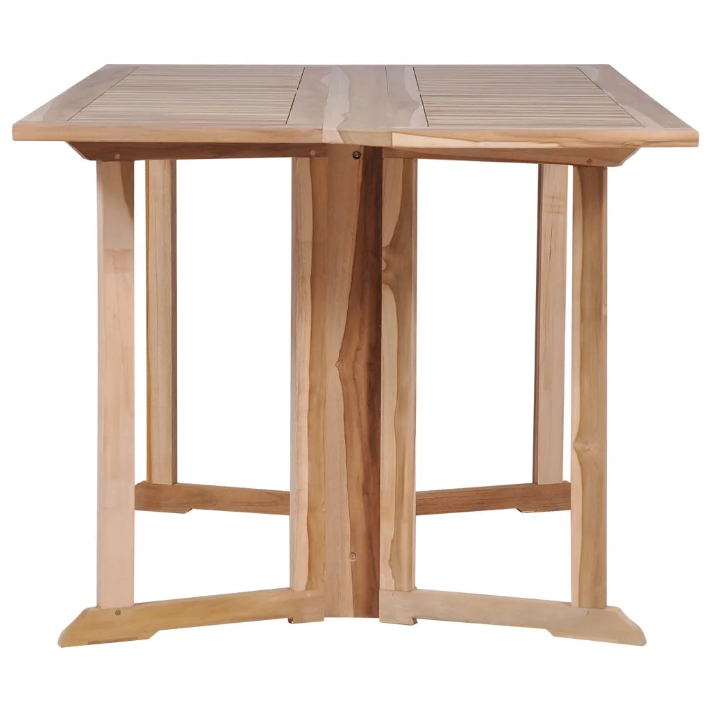 Set da Pranzo da Giardino 7 pz Pieghevole in Massello di Teak