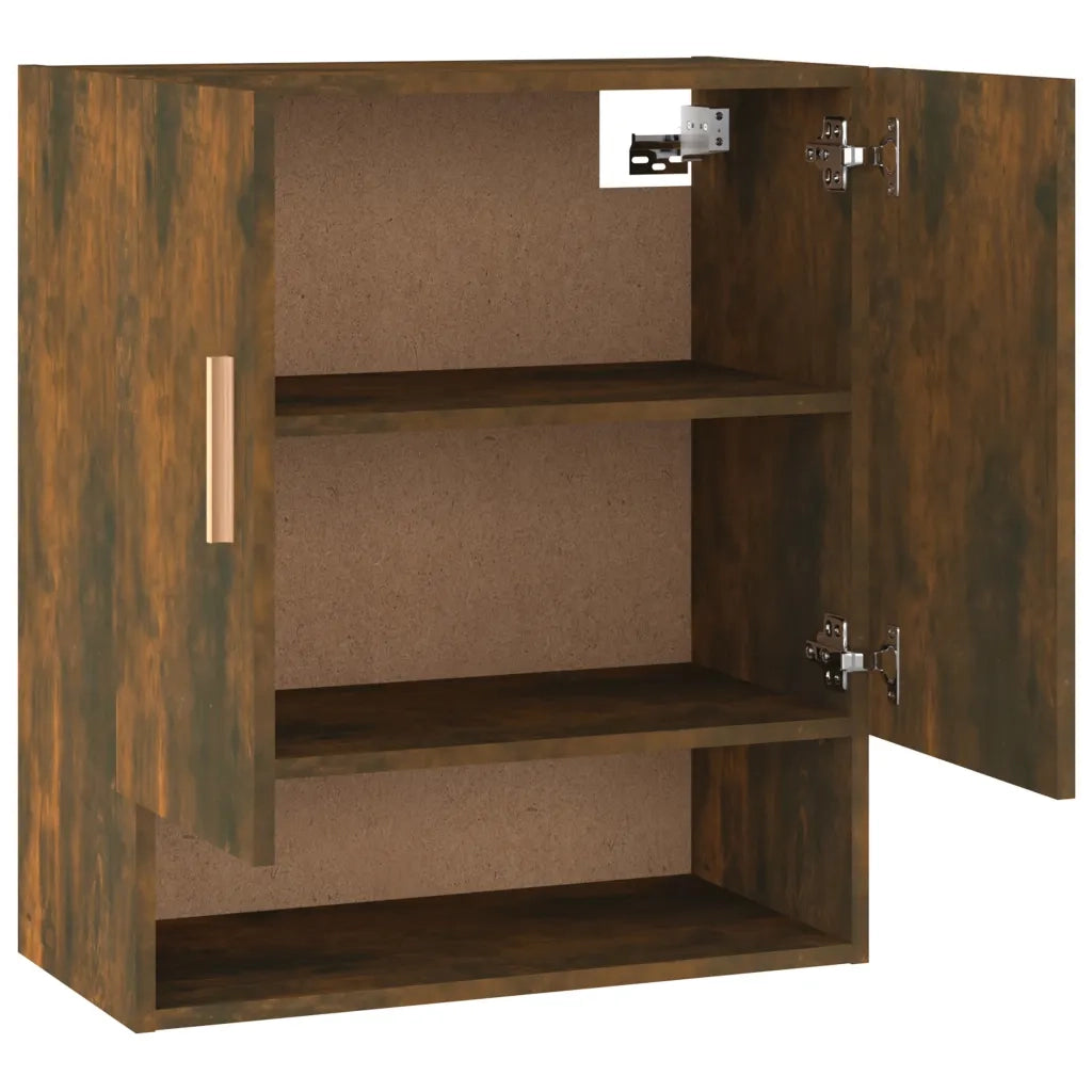 Armadietto a Muro | Mobile a Parete Rovere Fumo 60x31x70 cm in Legno Multistrato