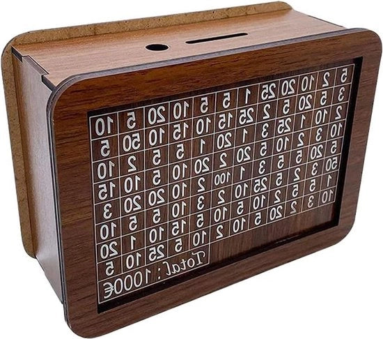 Cassa di Risparmio per Adulti Tavolo di Risparmio in Legno Retro Contenitore di Archiviazione Regalo di Compleanno Regalo di San Valentino