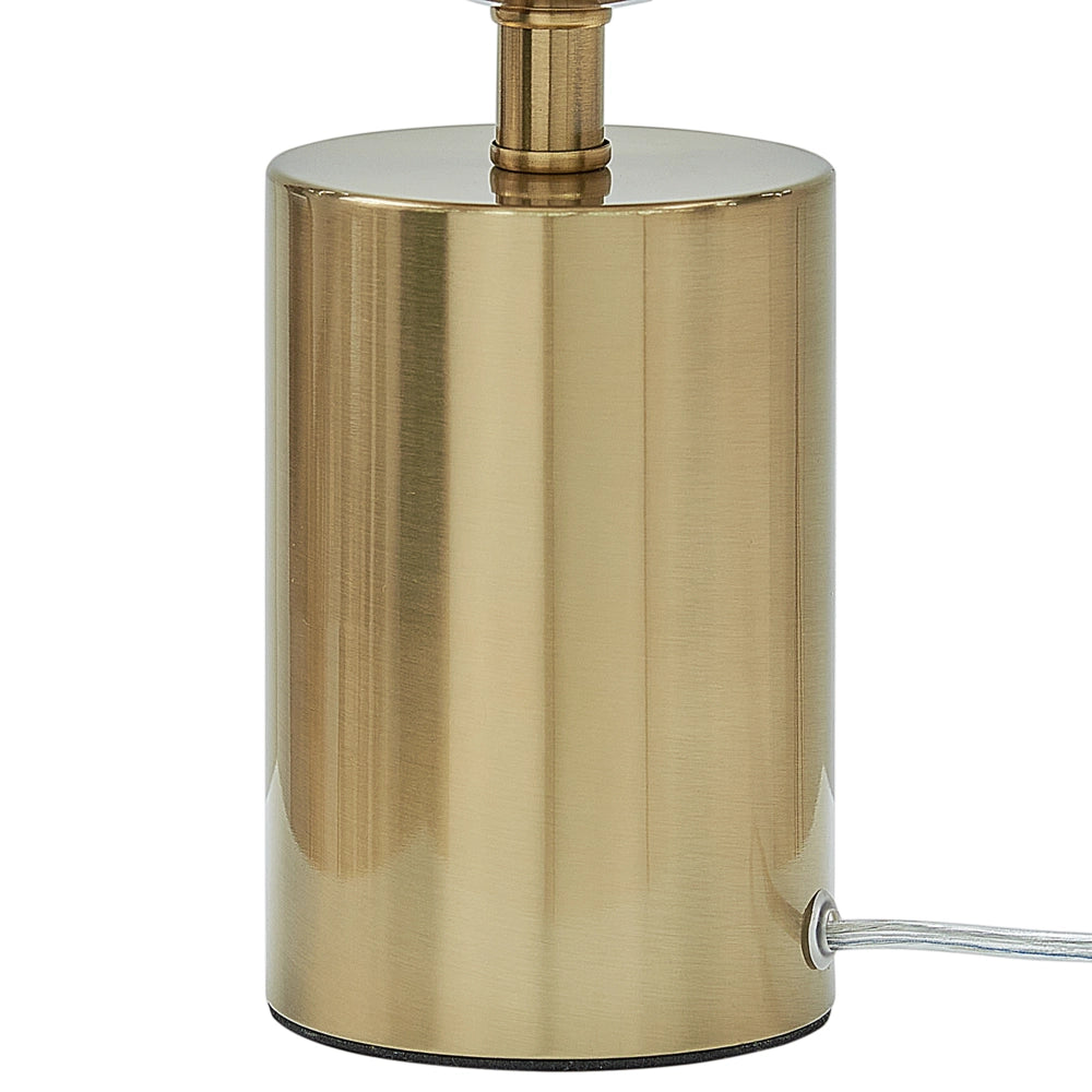 Lampada da tavolo in metallo con paralume in vetro decorativo e ottone soggiorno glamour