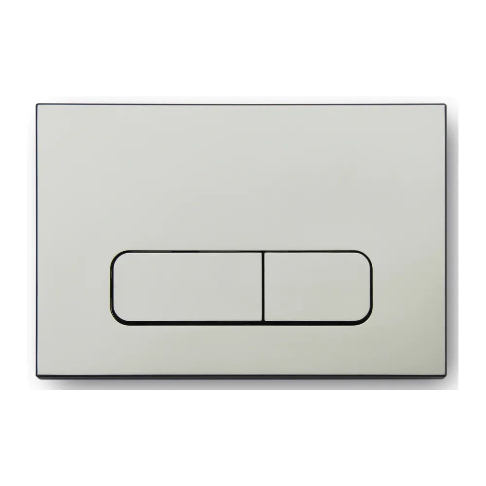 Placca di scarico doppio tasto in ABS silver grey opaco