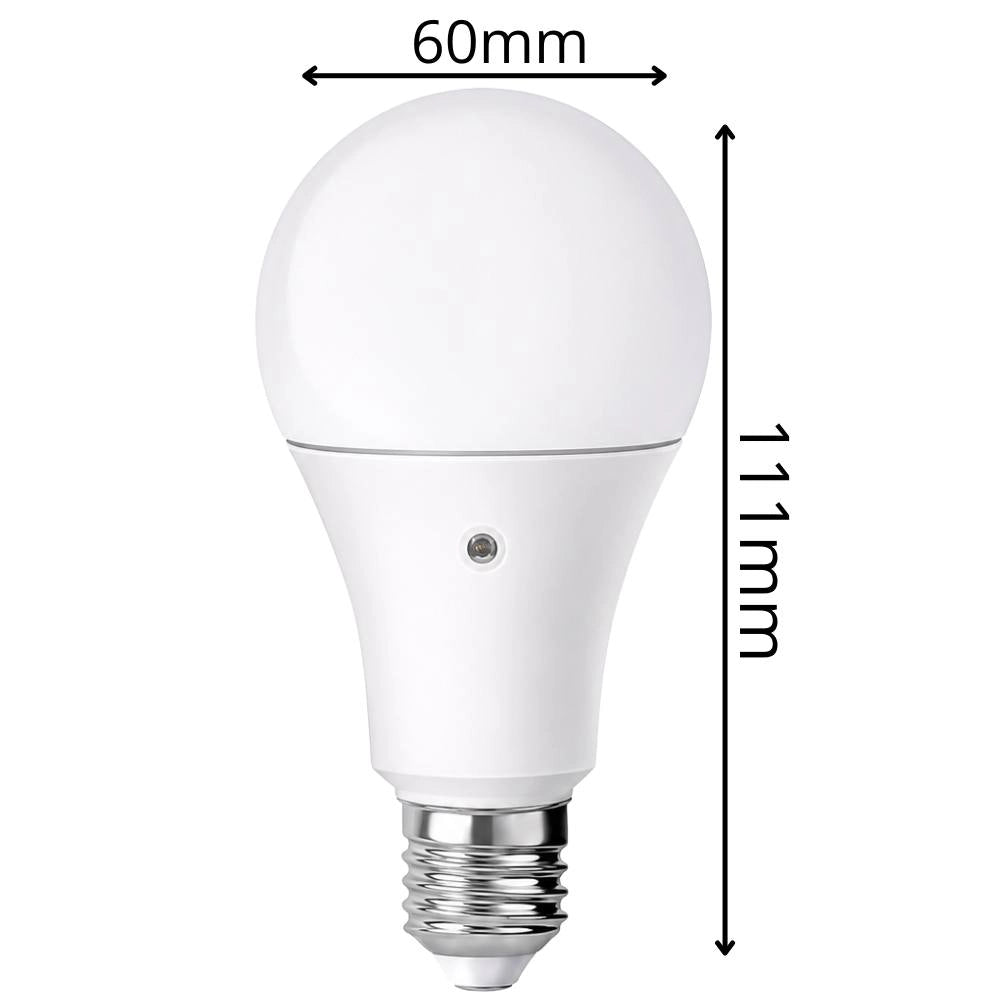 Lampadina led goccia a60 e27 9w 4000k 810lm con sensore crepuscolare *** numero pezzi 3, confezione 1