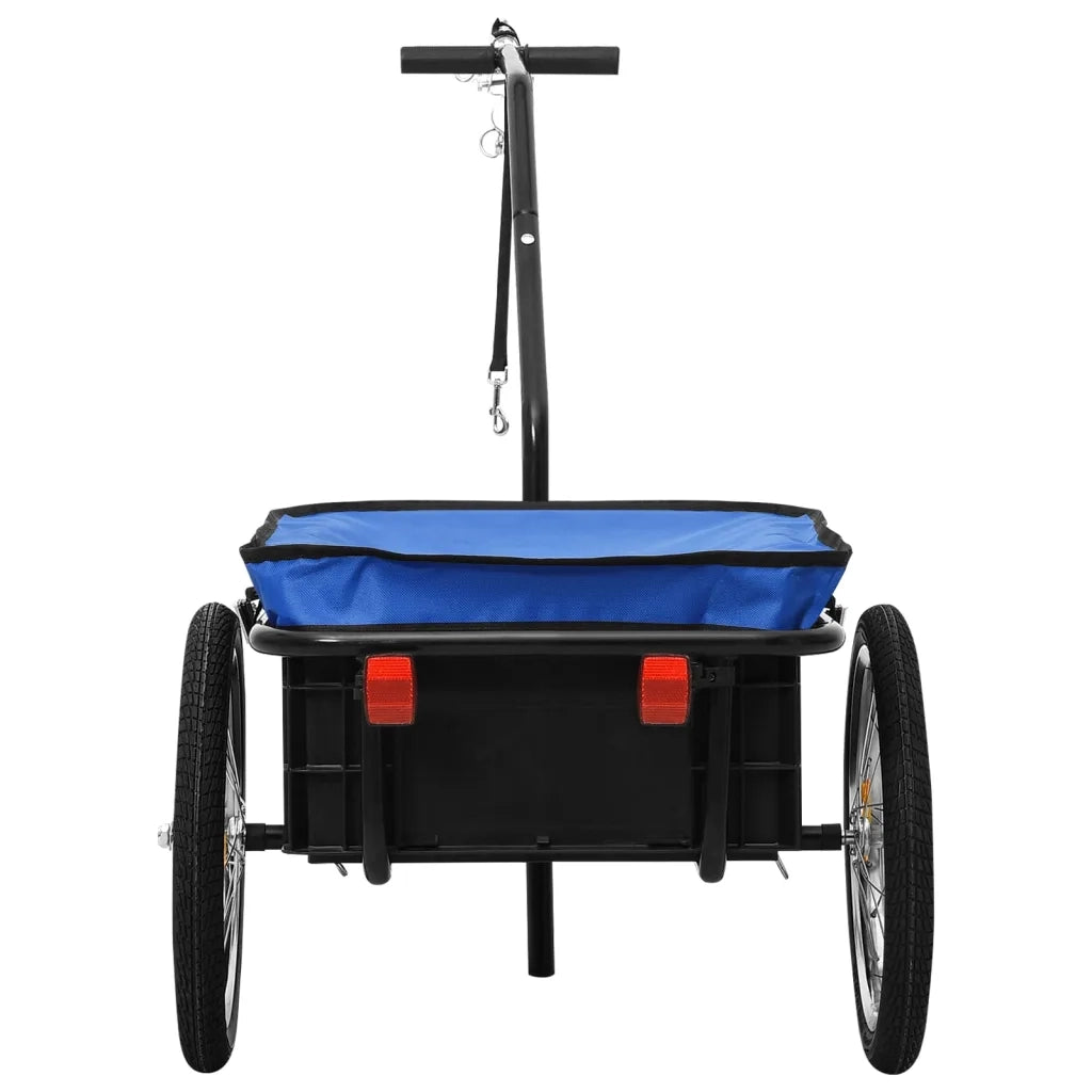 Rimorchio Bici/Carrello Manuale 155x60x83 cm in Acciaio Blu 91772