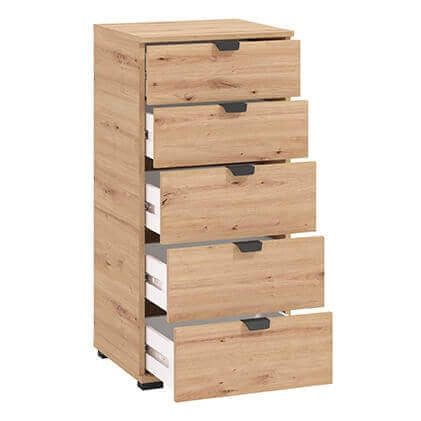 cassettiera moderna 5 cassetti cm 45x40x95 h - PLUS