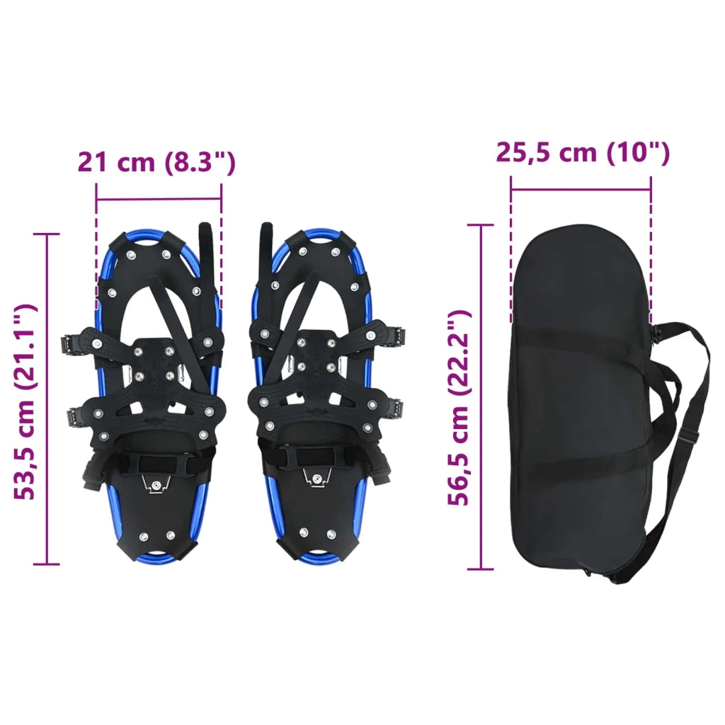 Ciaspole 3 in 1 Blu e Nero 53,5 x 21 cm Alluminio e HDPE CFW3152325