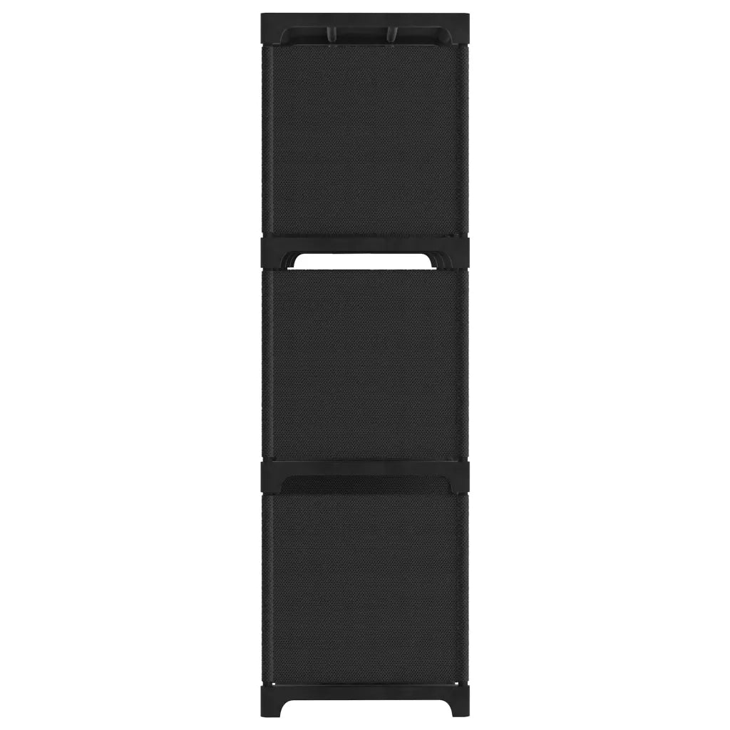 Mobile per 9 Scatole a Cubo Nero 103x30x107,5 cm in Tessuto CFW5356785