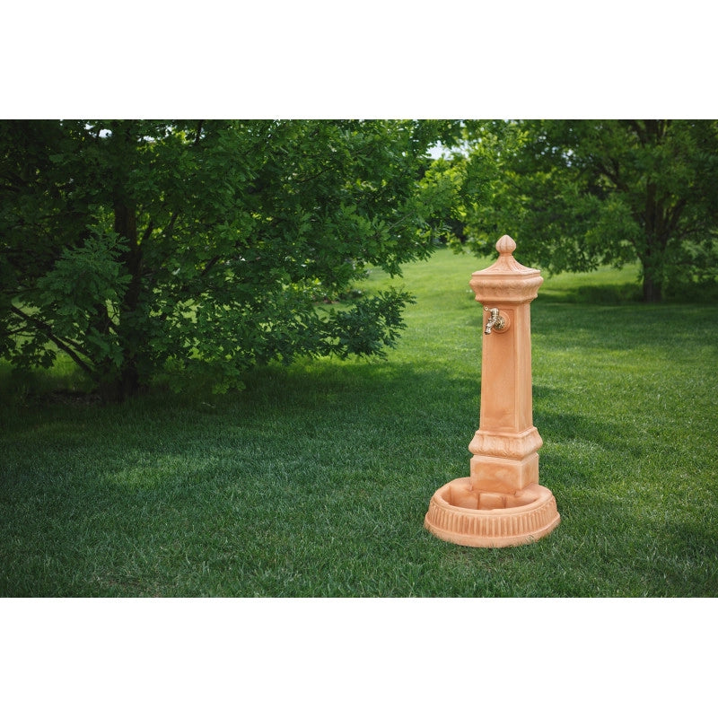 Fontana da giardino decorativa classica tradizionale H120 in polimero resistente antracite per arredo outdoor - Made in Italy - Monacis