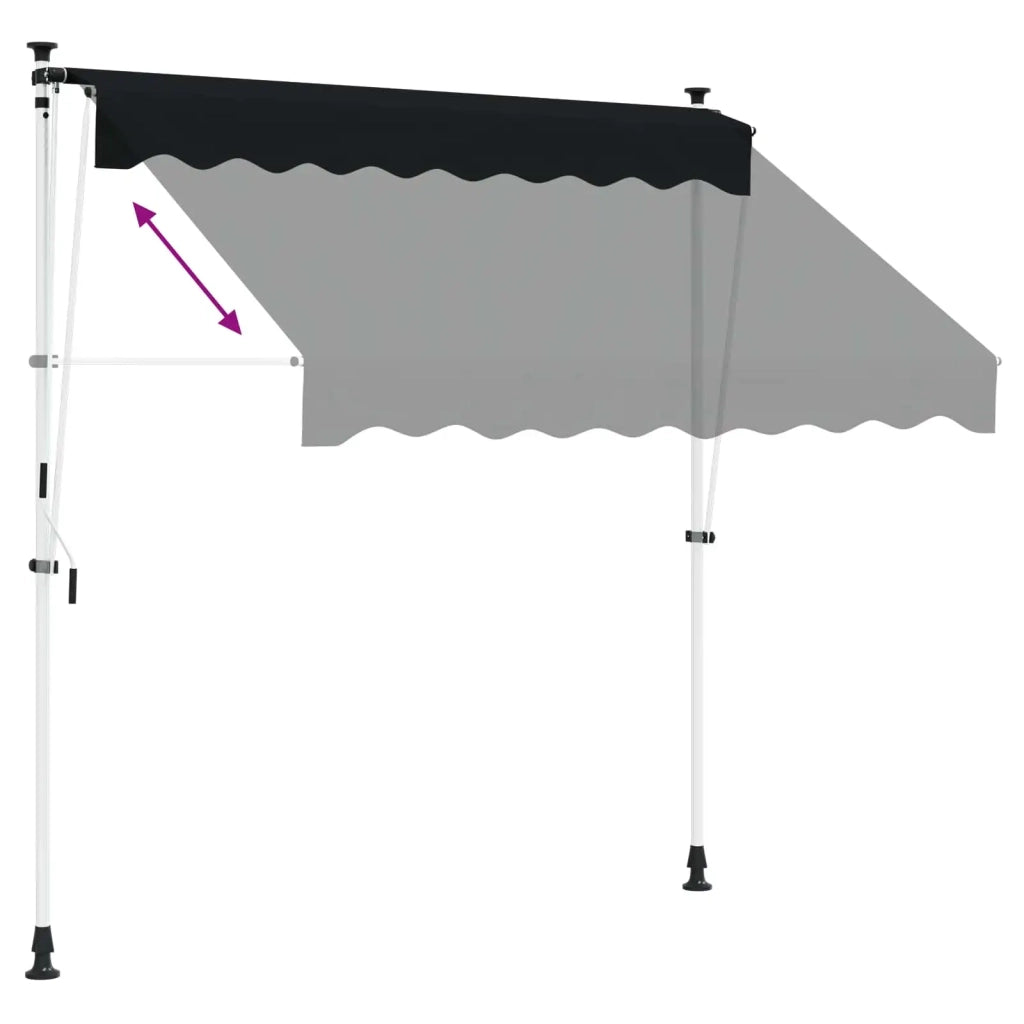 Tenda retrattile manuale Nero 350 cm 42037042