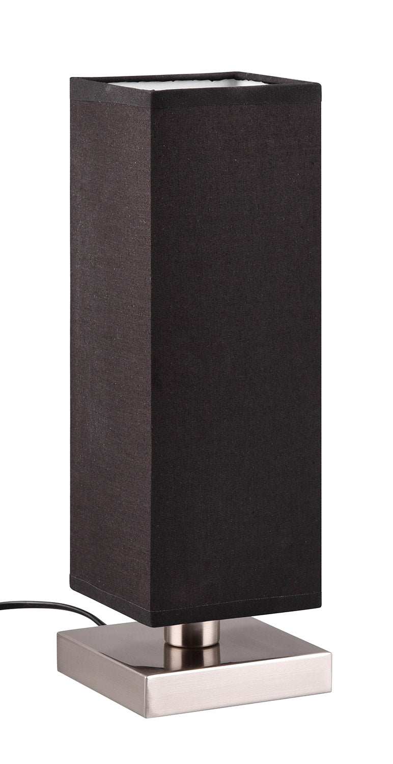 Lampada da Tavolo da Interno Attacco E14 in Metallo Nichel Satinato