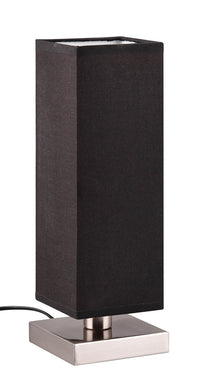 Lampada da Tavolo da Interno Attacco E14 in Metallo Nichel Satinato