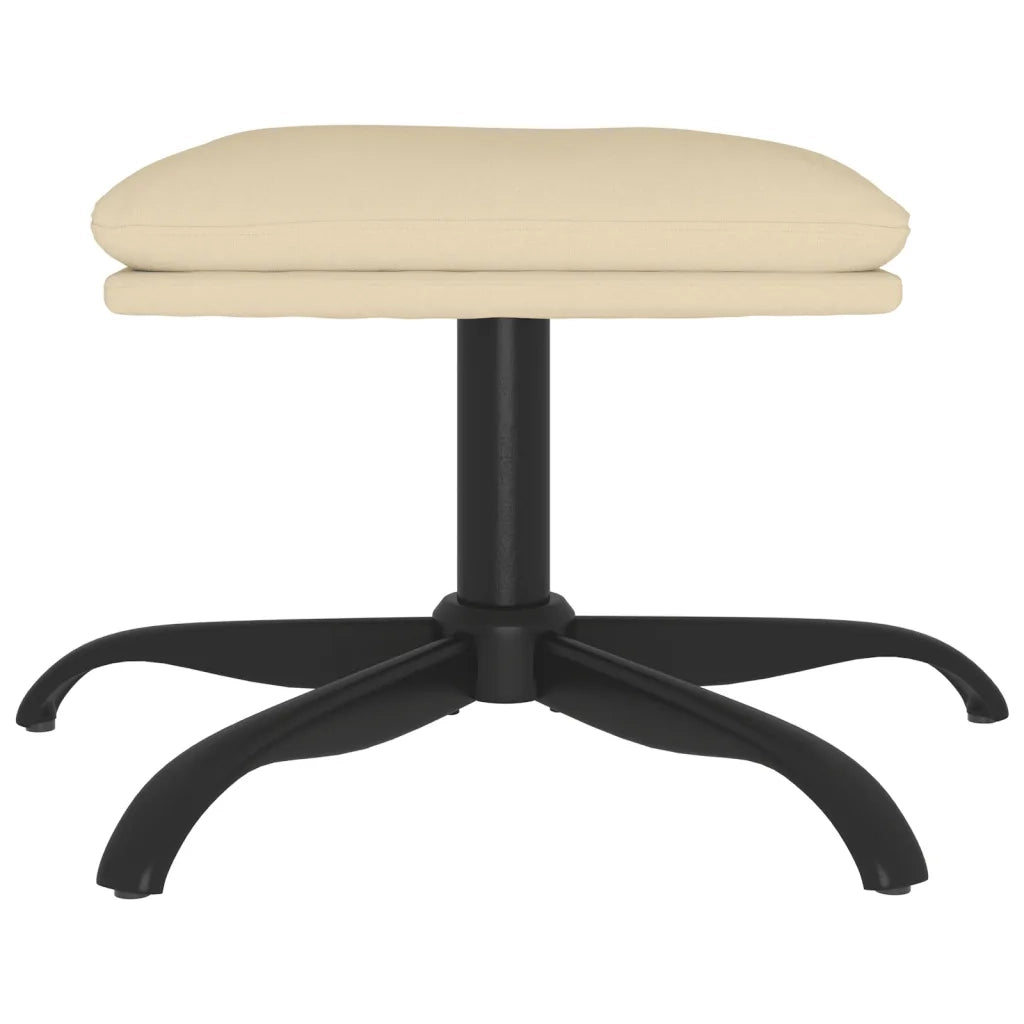Poggiapiedi Crema 60x60x36 cm in Tessuto 341569