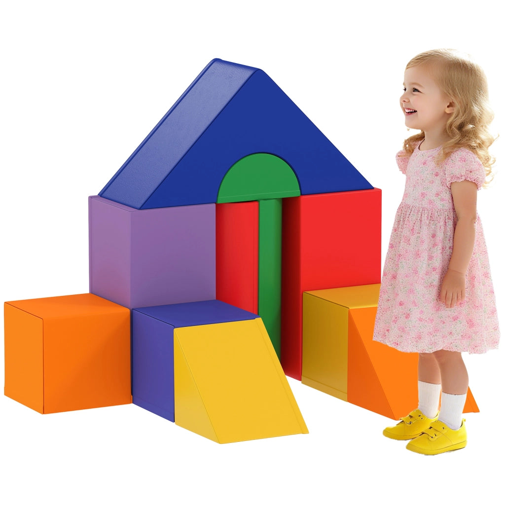 Set di Costruzioni Morbide per Bambini da 1-3 Anni con 11 Forme, in PU e EPE, Colori Vari