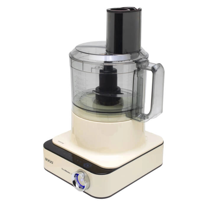 Robot da cucina 2,3L 1000W con 6 velocità, display LED e 10 accessori per tritare impastare e spremere - Sogo