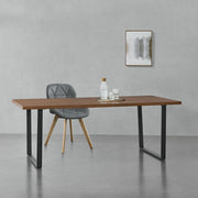 Tavolo da Pranzo (LuxLaxA) 200x100x76 cm Tavolo da Cucina per 8 Persone - Gambe di Design in Acciaio Nero e Piano Tavolo