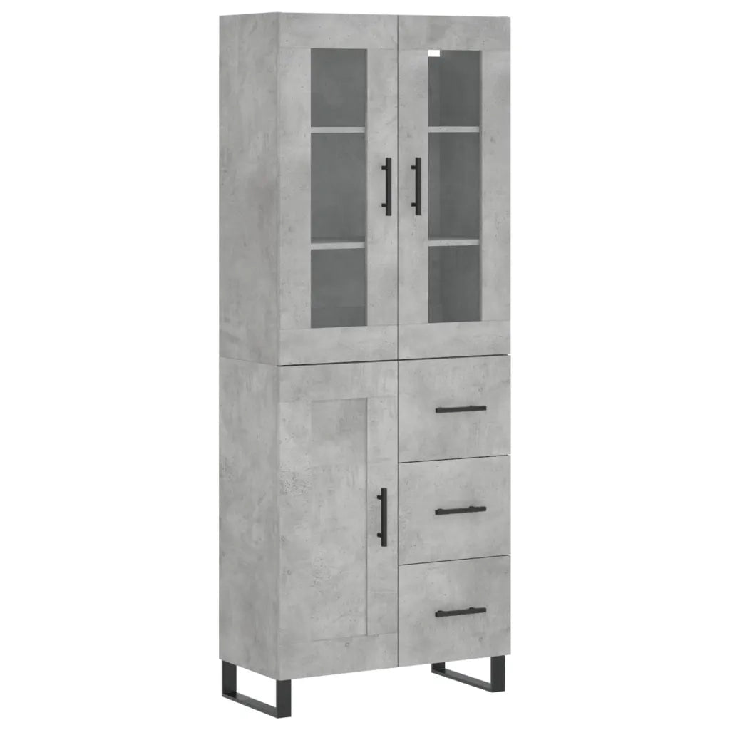 Credenza Grigio Cemento 69,5x34x180 cm in Legno Multistratocod mxl 104239