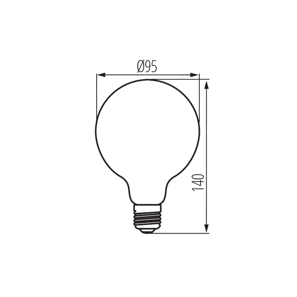 Lampadina LED decorativa G95 E27 10,5W 1521lm 4000K Kanlux