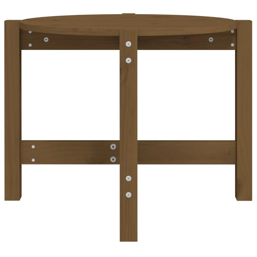 Tavolino da Salotto Ambra Ø 62,5x45cm in Legno Massello di Pino 822305