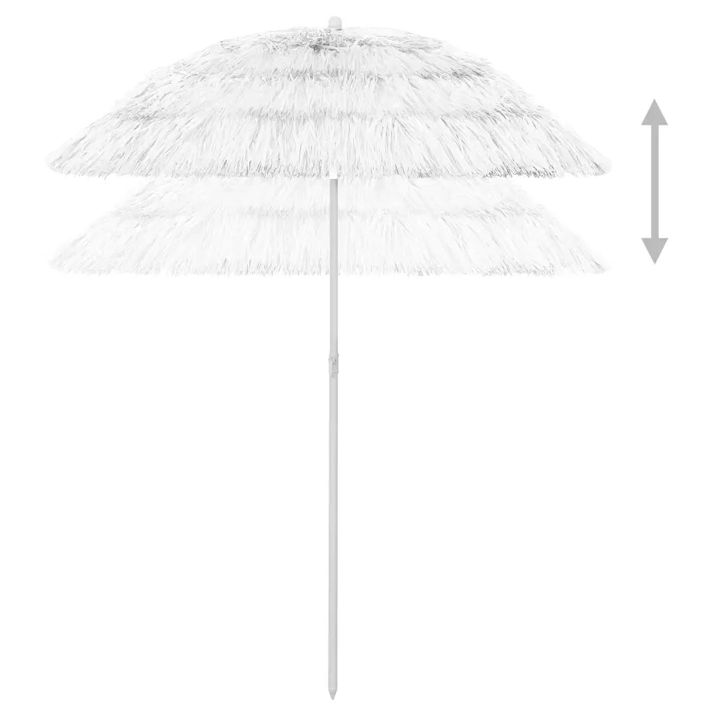 Ombrellone da Spiaggia Hawaii Bianco 180 cm 314700